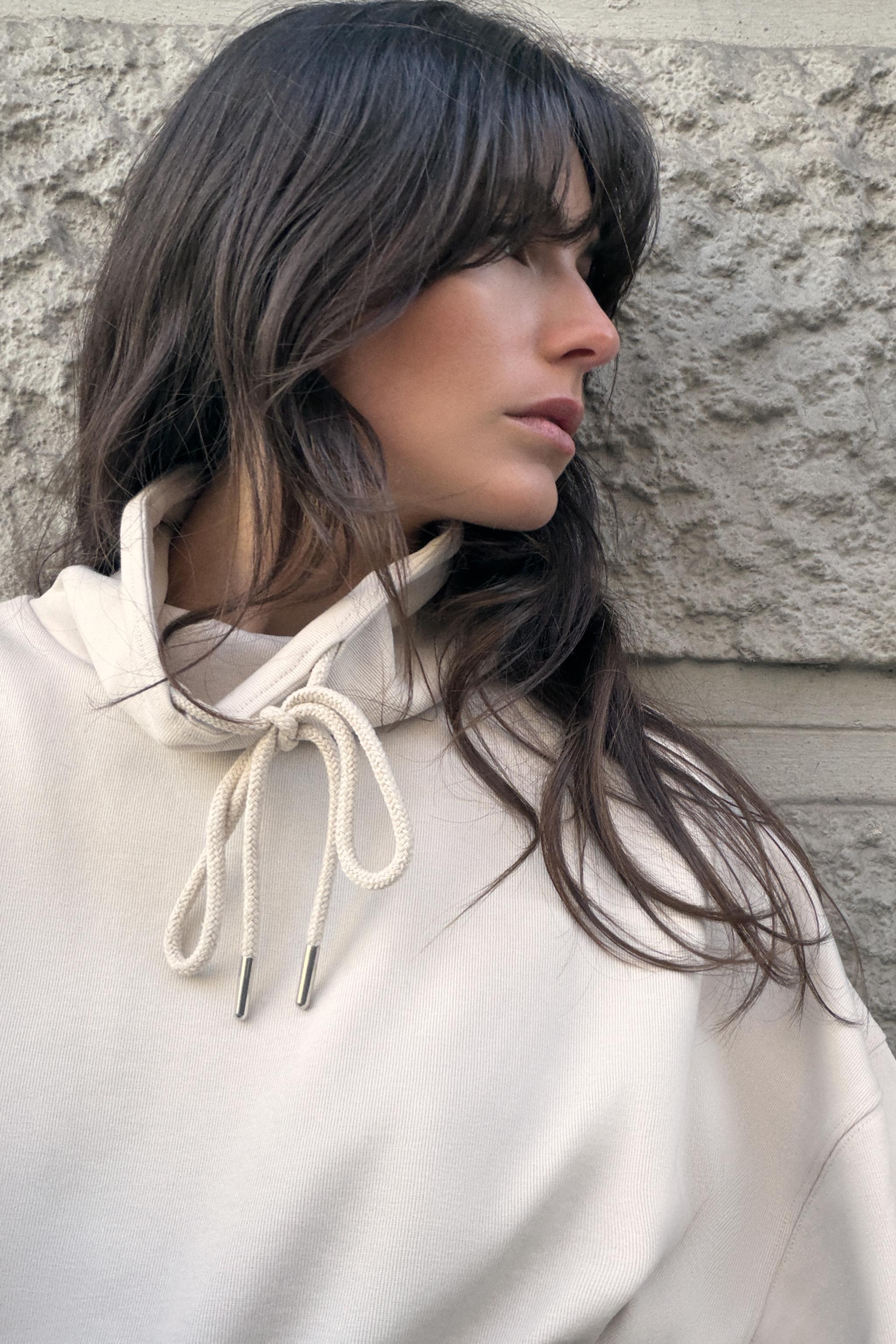 WASHED EFFECT INTERLOCK SWEATSHIRT